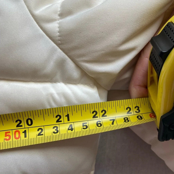 Geox Respira cream coloured puffer full zip jacket Sz 16 - Picture 12 of 13